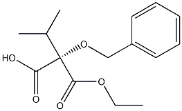 (S)-(Benzyloxy)isopropylmalonic acid 1-ethyl ester Structure