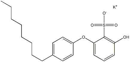 3-Hydroxy-4'-octyl[oxybisbenzene]-2-sulfonic acid potassium salt,,结构式