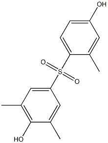 4,4'-Dihydroxy-2',3,5-trimethyl[sulfonylbisbenzene] 结构式