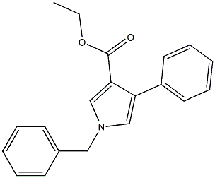 1-ベンジル-4-フェニル-1H-ピロール-3-カルボン酸エチル 化学構造式
