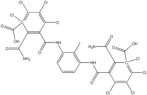 N,N'-(2-Methyl-1,3-phenylene)bis(3,4,5,6-tetrachlorophthalamidic acid) Structure