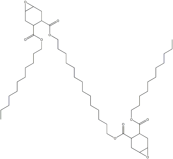 Bis[2-(undecyloxycarbonyl)-4,5-epoxy-1-cyclohexanecarboxylic acid]1,14-tetradecanediyl ester 结构式