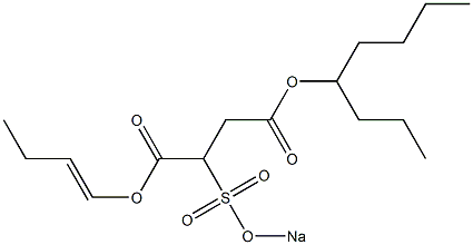  2-(Sodiosulfo)succinic acid 4-octyl 1-(1-butenyl) ester