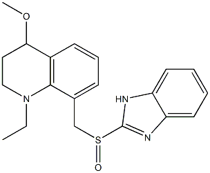 1-Ethyl-1,2,3,4-tetrahydro-4-methoxy-8-(1H-benzimidazol-2-ylsulfinylmethyl)quinoline Structure