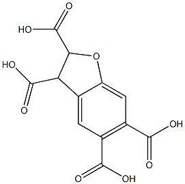 2,3-Dihydrobenzofuran-2,3,5,6-tetracarboxylic acid Struktur