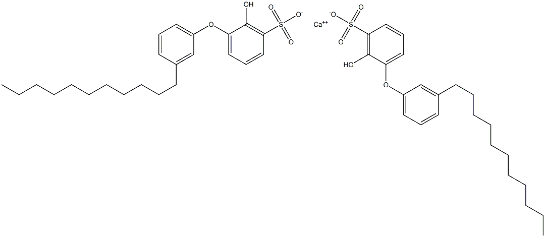 Bis(2-hydroxy-3'-undecyl[oxybisbenzene]-3-sulfonic acid)calcium salt Structure