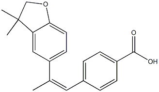 4-[(Z)-2-[(2,3-Dihydro-3,3-dimethylbenzofuran)-5-yl]-1-propenyl]benzoic acid Structure
