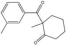 2-Methyl-2-(3-methylbenzoyl)cyclohexan-1-one Struktur