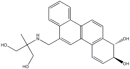 2-[[[(1S,2S)-1,2-ジヒドロキシ-1,2-ジヒドロクリセン]-6-イルメチル]アミノ]-2-メチル-1,3-プロパンジオール 化学構造式