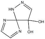 4,4-Dihydroxy-1,2,6,9-tetraazaspiro[4.4]nona-2,6,8-triene,,结构式
