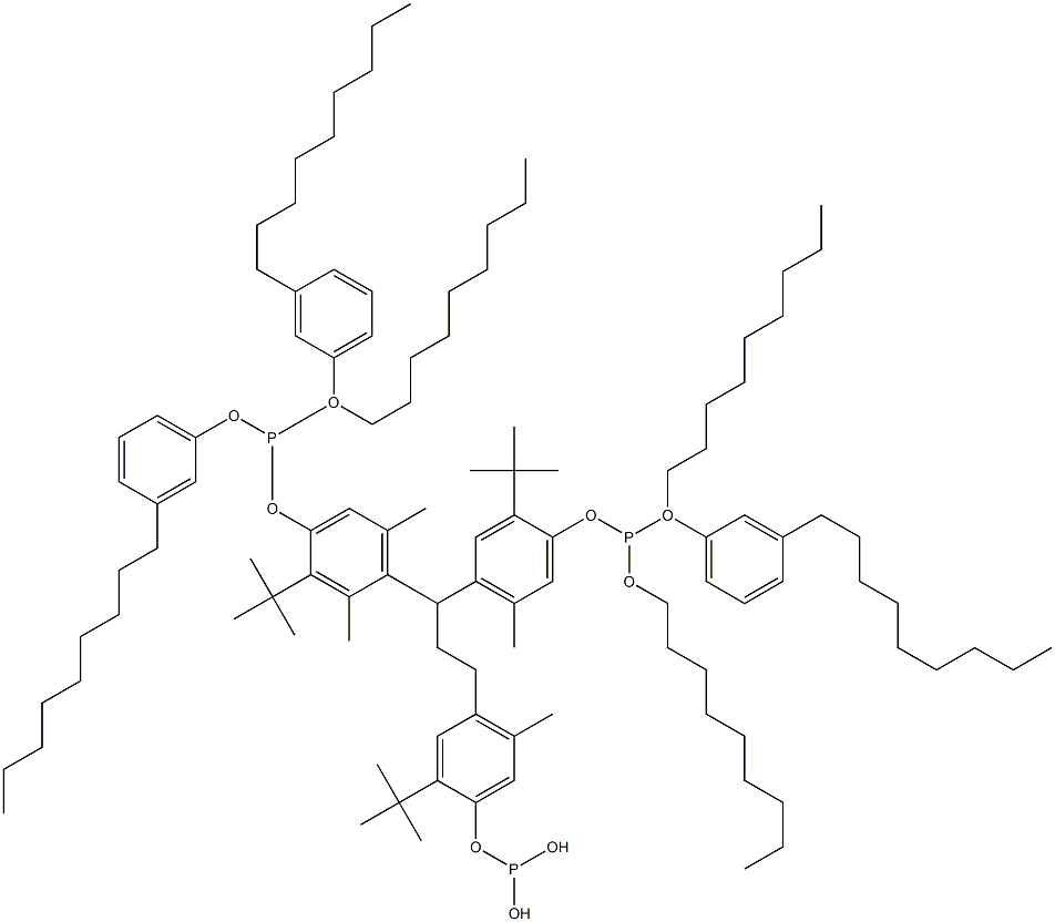 [3-Methyl-1,1,3-propanetriyltris(2-tert-butyl-5-methyl-4,1-phenyleneoxy)]tris(phosphonous acid)O,O',O''-trinonyl O,O',O''-tris(3-nonylphenyl) ester|