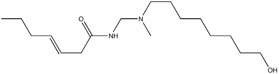 N-[[N-(8-Hydroxyoctyl)-N-methylamino]methyl]-3-heptenamide Struktur