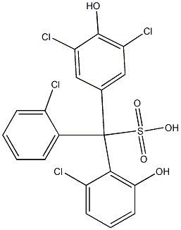 (2-Chlorophenyl)(2-chloro-6-hydroxyphenyl)(3,5-dichloro-4-hydroxyphenyl)methanesulfonic acid