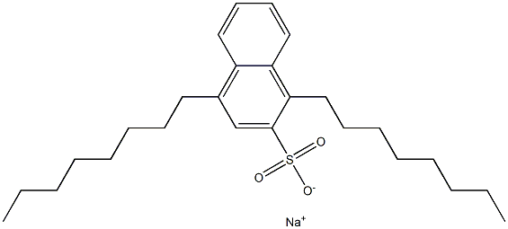 1,4-Dioctyl-2-naphthalenesulfonic acid sodium salt 结构式