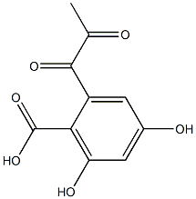 2-(1,2-Dioxopropyl)-4,6-dihydroxybenzoic acid 结构式