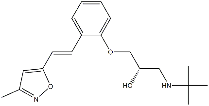  (S)-1-[(1,1-Dimethylethyl)amino]-3-[2-[(E)-2-(3-methyl-5-isoxazolyl)ethenyl]phenoxy]-2-propanol