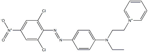 1-[2-[[4-[(2,6-Dichloro-4-nitrophenyl)azo]phenyl]ethylamino]ethyl]pyridinium Structure