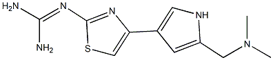 N-(Diaminomethylene)-4-[2-(dimethylaminomethyl)-1H-pyrrole-4-yl]thiazole-2-amine Structure