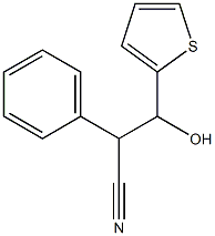 3-Hydroxy-2-phenyl-3-(thiophen-2-yl)propanenitrile,,结构式