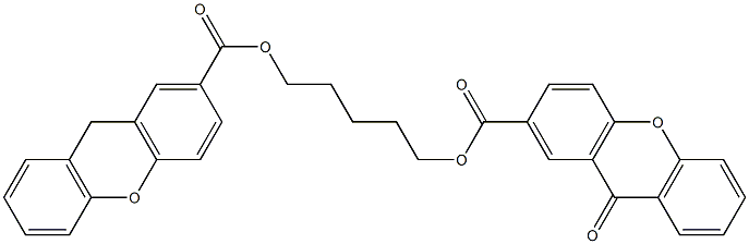 9-オキソ[2,2'-[ペンタメチレンビス(オキシカルボニル)]ビス[9H-キサンテン]] 化学構造式