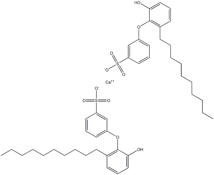 Bis(2'-hydroxy-6'-decyl[oxybisbenzene]-3-sulfonic acid)calcium salt,,结构式