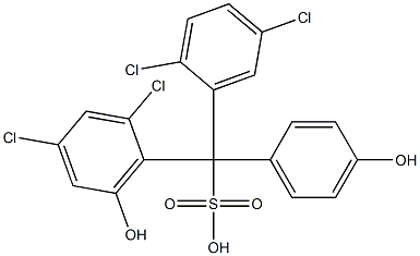(2,5-Dichlorophenyl)(2,4-dichloro-6-hydroxyphenyl)(4-hydroxyphenyl)methanesulfonic acid Structure
