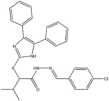 2-Isopropyl-N'-[4-chlorobenzylidene]-2-[(4,5-diphenyl-1H-imidazol-2-yl)thio]acetohydrazide