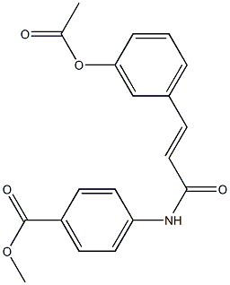 4-[[3-(3-Acetoxyphenyl)-1-oxo-2-propenyl]amino]benzoic acid methyl ester Structure