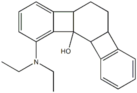 4b,5,6,6a,10b,10c-Hexahydro-10-(diethylamino)benzo[3,4]cyclobuta[1,2-a]biphenylen-10b-ol Structure