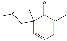 2,6-Dimethyl-6-[methylthiomethyl]-2,4-cyclohexadien-1-one,,结构式