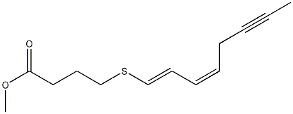 4-[[(1E,3Z)-1,3-オクタジエン-6-イニル]チオ]酪酸メチル 化学構造式