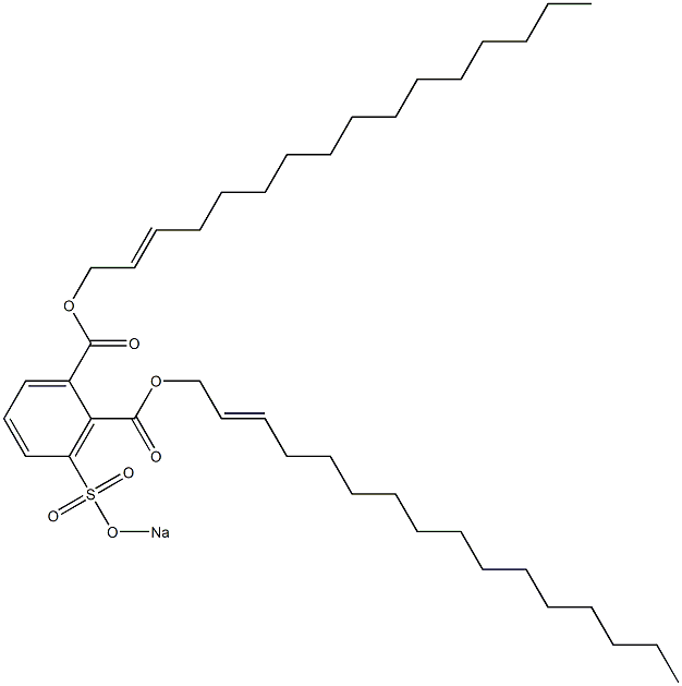 3-(Sodiosulfo)phthalic acid di(2-hexadecenyl) ester,,结构式