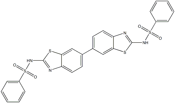 2,2'-Bis(phenylsulfonylamino)-6,6'-bibenzothiazole,,结构式