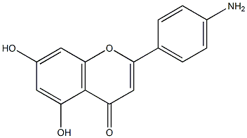 5,7-Dihydroxy-4'-aminoflavone Struktur