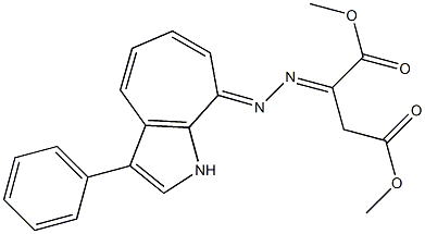 2-[2-[(3-Phenylcyclohepta[b]pyrrole)-8(1H)-ylidene]hydrazono]succinic acid dimethyl ester Structure