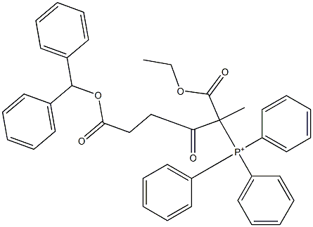 [1-(Ethoxycarbonyl)-4-[(diphenylmethoxy)carbonyl]-1-methyl-2-oxobutyl]triphenylphosphonium Structure