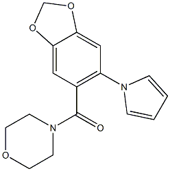 5-(Morpholinocarbonyl)-6-(1H-pyrrol-1-yl)-1,3-benzodioxole 结构式