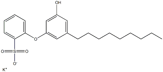 3'-Hydroxy-5'-nonyl[oxybisbenzene]-2-sulfonic acid potassium salt Struktur