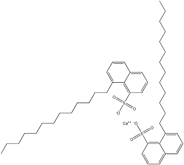 Bis(8-tridecyl-1-naphthalenesulfonic acid)calcium salt Structure