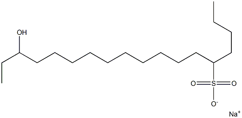 16-Hydroxyoctadecane-5-sulfonic acid sodium salt,,结构式