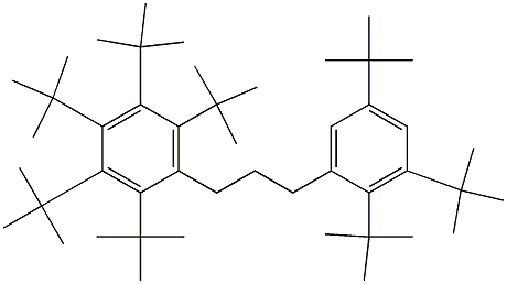 1-(Penta-tert-butylphenyl)-3-(2,3,5-tri-tert-butylphenyl)propane Struktur