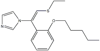 1-[(E)-2-Ethylthio-1-[2-(pentyloxy)phenyl]ethenyl]-1H-imidazole Structure