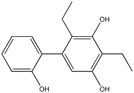 2,4-Diethyl-1,1'-biphenyl-2',3,5-triol,,结构式