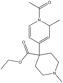 1-Methyl-4-[(1,2-dihydro-1-acetyl-2-methylpyridin)-4-yl]piperidine-4-carboxylic acid ethyl ester Structure