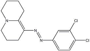 1-(3,4-ジクロロフェニルアゾ)-2,3,6,7,8,9-ヘキサヒドロ-4H-キノリジン 化学構造式