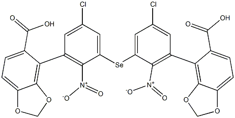 2-Carboxy-5,6-methylenedioxyphenyl(2-nitro-5-chlorophenyl) selenide 结构式