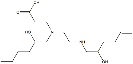 3-[N-(2-Hydroxyhexyl)-N-[2-(2-hydroxy-5-hexenylamino)ethyl]amino]propionic acid Structure