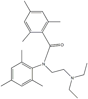 N-[2-(ジエチルアミノ)エチル]-2,2',4,4',6,6'-ヘキサメチルベンズアニリド 化学構造式