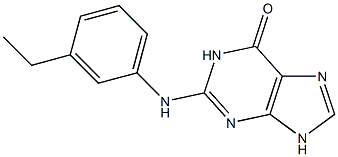 2-(3-Ethylphenylamino)-9H-purin-6(1H)-one Structure