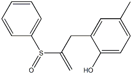 4-Methyl-2-[2-(phenylsulfinyl)-2-propenyl]phenol Struktur